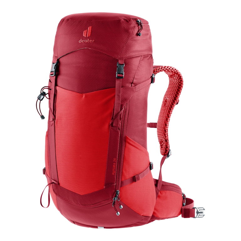 Deuter Wanderrucksack Futura 26 (für Tages- und Mehrtageswanderungen, komfortables Tragesystem) rot - 26 Liter
